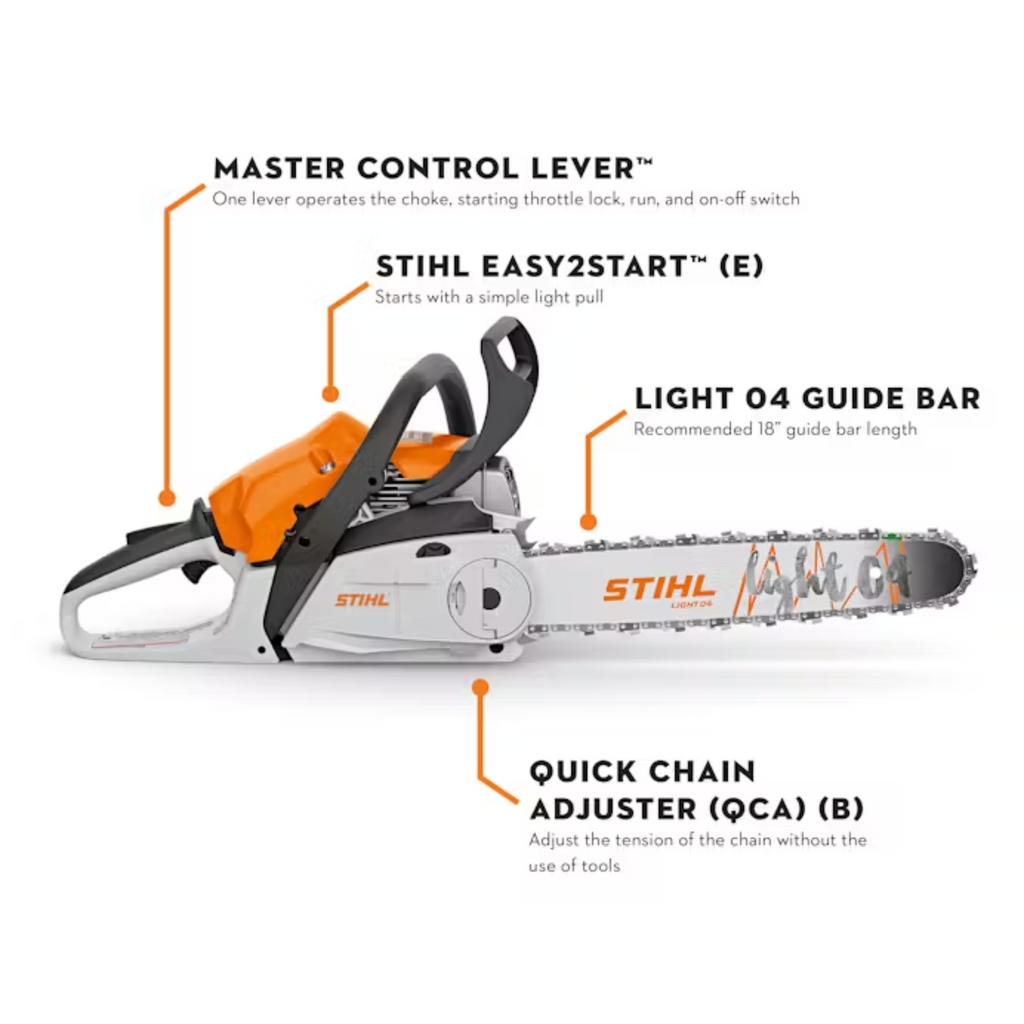 STIHL® MS 212 C-BE with 18 inch bar and chain – Eden Lawn Mower
